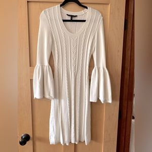 Cable knit sweater dress